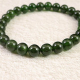 クロムダイオプサイド AAAA+  7mm玉ブレスレット 17.8g (ID:54733)