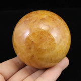 H&E社 ヒマラヤゴールドアゼツライト（AZOZEO) 60mmスフィア 証明書付 328g (ID:54773)