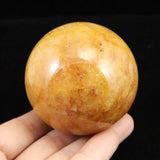 H&E社 ヒマラヤゴールドアゼツライト（AZOZEO) 60mmスフィア 証明書付 328g (ID:54773)