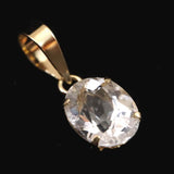 ロシア産 フェナカイト 6mm オーバルカット ペンダントトップ K18YG 鑑別書付 0.6ct (ID:55088)