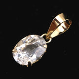ロシア産 フェナカイト 6mm オーバルカット ペンダントトップ K18YG 鑑別書付 0.6ct (ID:55088)