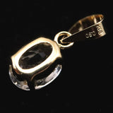 ロシア産 フェナカイト 6mm オーバルカット ペンダントトップ K18YG 鑑別書付 0.6ct (ID:55088)