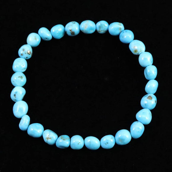 スリーピングビューティ鉱山産ターコイズ  タンブル ブレスレット 8.4g (ID:55122)