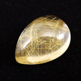 ヒマラヤ マニハール産 ゴールドルチル入り 水晶 ティアドロップ型 ルース 12.8ct (ID:55179)