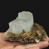 アクアマリン 85mm 結晶　原石 パキスタン カラコルム山脈 ナガール渓谷産 雲母付  145.2ｇ (ID:55220)