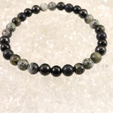 H&E社 フェナカイト 光の深淵 (AZOZEO) 6mm玉ブレスレット 証明書付 9.3g (ID:55221)