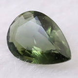 モルダバイト AAA 11.6mmペアシェイプ ファセットカット ルース ディレクトリカード付 1.89ct (ID:55325)