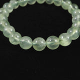 プレナイト ぶどう石 AA+ 8.5mm玉ブレスレット 21.7g (ID:55347)