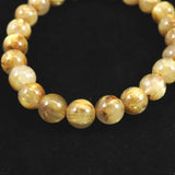 ゴールドルチルクォーツ AAAA 8mm玉ブレスレット 18.1g (ID:55625)