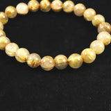 ゴールドルチルクォーツ AAAA 8mm玉ブレスレット 18.1g (ID:55625)