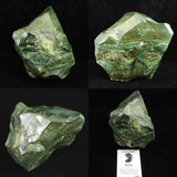 出雲碧玉 出雲石 125mm原石磨き 置物 ディレクトリカード付 1692g　 (ID:55816)