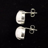 H&E社 アゼツライト(AZOZEO) 10mmラウンドカボション ピアス 証明書付 (ID:56020)