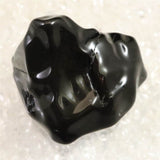 隠岐の島 黒曜石 41mm原石 磨き  ディレクトリカード付 30.1g (ID:56039)
