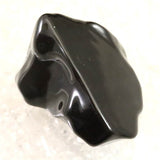 隠岐の島 黒曜石 41mm原石 磨き  ディレクトリカード付 30.1g (ID:56039)