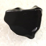 隠岐の島 黒曜石 41mm原石 磨き  ディレクトリカード付 30.1g (ID:56039)
