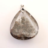 庭園水晶 ガーデンクォーツ　29 x25mm　ドロップ ペンダントトップ 14.6g (ID:56045)