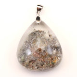 庭園水晶 ガーデンクォーツ　29 x25mm　ドロップ ペンダントトップ 14.6g (ID:56045)