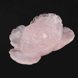 マダガスカル産 ローズクォーツ 薔薇彫刻置物　117mm  316g (ID:56059)