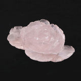 マダガスカル産 ローズクォーツ 薔薇彫刻置物　117mm  316g (ID:56059)