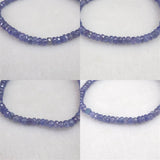 タンザナイト AA  4.5mm玉 ボタンカット ブレスレット  7.08g (ID:56125)