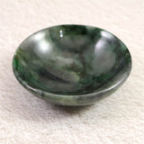 ミャンマー産 グリーン翡翠 ヒスイ 60mm小皿 45.4g (ID:56391)