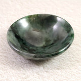 ミャンマー産 グリーン翡翠 ヒスイ 60mm小皿 45.4g (ID:56391)