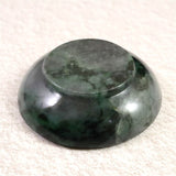 ミャンマー産 グリーン翡翠 ヒスイ 60mm小皿 45.4g (ID:56391)