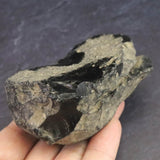 隠岐の島 黒曜石 原石  ディレクトリーカード付 149.2g (ID:56507)