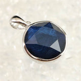 ギベオン ブルーカラー 12mm六芒星カット　ペンダントトップ 2.6g (ID:56556)