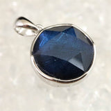 ギベオン ブルーカラー 12mm六芒星カット　ペンダントトップ 2.6g (ID:56556)