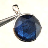 ギベオン ブルーカラー 12mm六芒星カット　ペンダントトップ 2.6g (ID:56556)