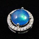 プレシャスオパール 7.5mm コイン ペンダントトップ type.A (ID:56718)