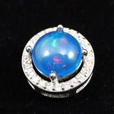 プレシャスオパール 7.5mm コイン ペンダントトップ type.A (ID:56718)