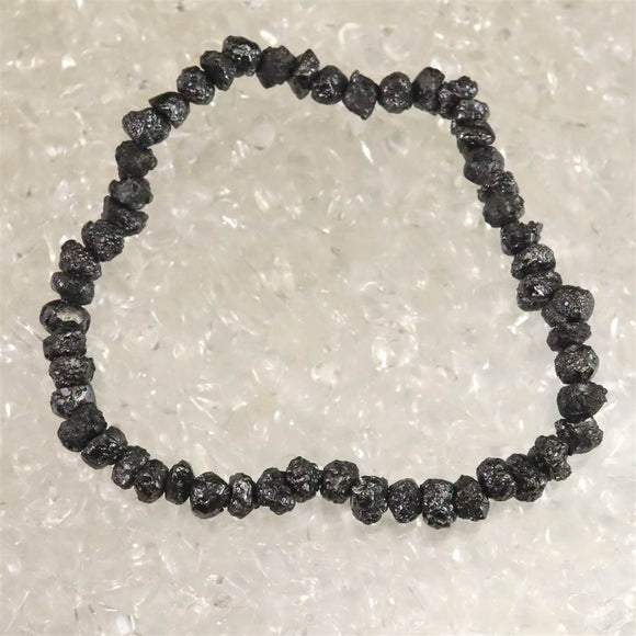 天然 ブラック ダイヤモンド ラフタンブル ブレスレット 8.07ｇ (ID:56761)