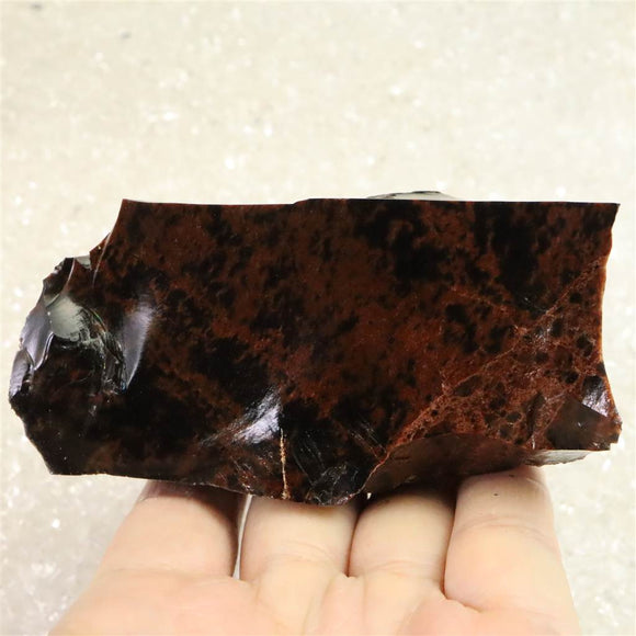 置物　北海道産　石 研磨品】置戸銀 北海道産シルバーオブシディアン 十勝石 玲瓏