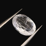 ロシア産 フェナカイト 13.4mm オーバルカット  ルース 鑑別書付 6.8ct (ID:56953)