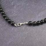 チベタンテクタイト 8mm玉 ネックレス  36.2g (ID:57064)