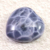 パープルラリマー   25mmハートシェイプ カボション ルース　8.7g *希少* (ID:57582)