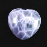 パープルラリマー   25mmハートシェイプ カボション ルース　8.7g *希少* (ID:57582)