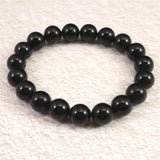 チベット産 天然モリオン水晶 4A  10mm玉 ブレスレット 30.4g (ID:57637)