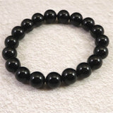 チベット産 天然モリオン水晶 4A  10mm玉 ブレスレット 30.4g (ID:57637)