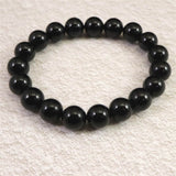 チベット産 天然モリオン水晶 4A  10mm玉 ブレスレット 30.4g (ID:57637)