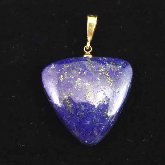 ラピスラズリ 24mmトライアングル ペンダントトップ 7.2g (ID:57638)