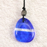 H&E社 シベリアンブルークォーツ　タンブル コード ペンダント 8.6g (ID:57793)