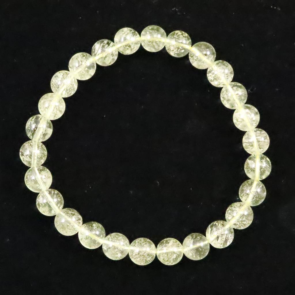 【大開運！高品質！】リビアングラス　透明感　大きいルース　ペンダント　ブレス ReZARDクォーツ】リビアングラスブレス