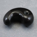 隠岐の島 黒曜石 31mm勾玉 ディレクトリカード付 10.1g　**特価品** (ID:58112)