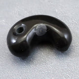 隠岐の島 黒曜石 31mm勾玉 ディレクトリカード付 10.1g　**特価品** (ID:58112)