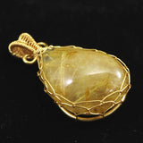 ゴールドルチルクォーツ  ワイヤー ペンダントトップ 8.8g (ID:58254)