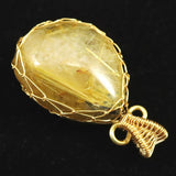ゴールドルチルクォーツ  ワイヤー ペンダントトップ 8.8g (ID:58254)