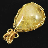 ゴールドルチルクォーツ  ワイヤー ペンダントトップ 8.8g (ID:58254)